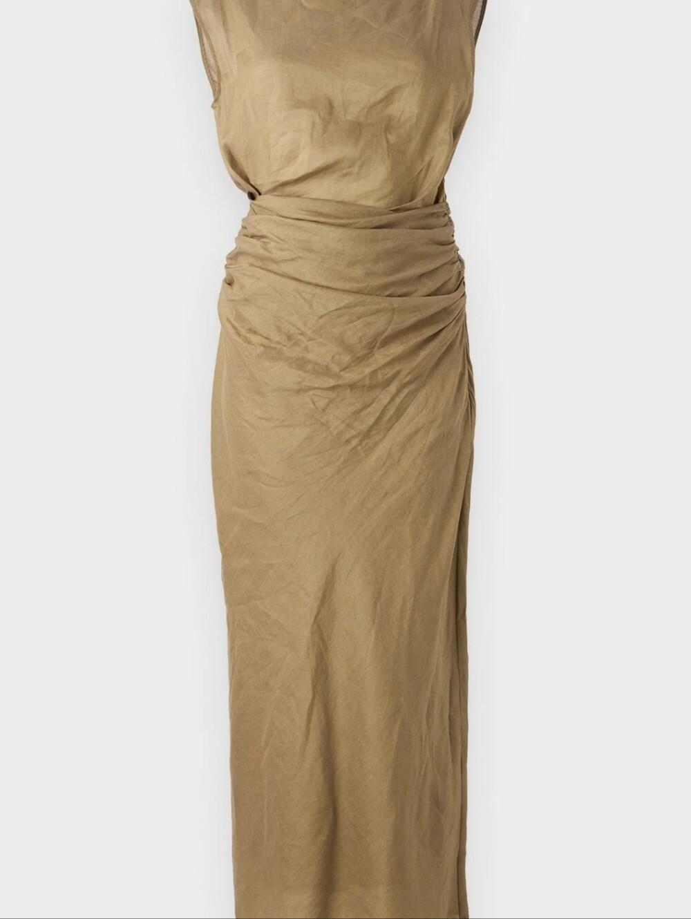 Faithfull the Brand Olive-Green Strapless Maxi Dress - Picture 7 of 15